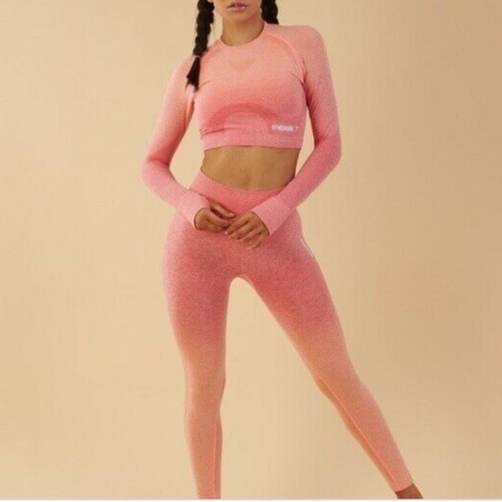 gymshark peach ombré SET